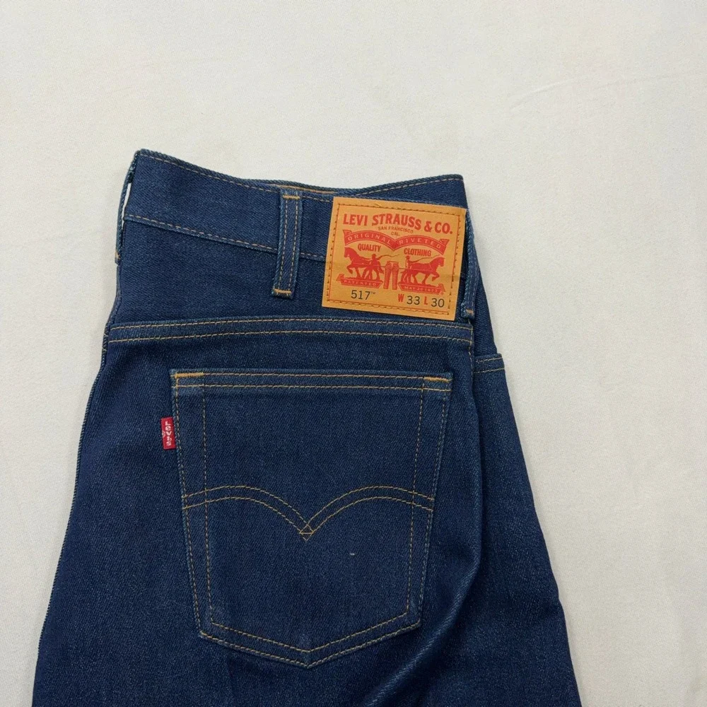Levis Jeans 517 Bootcut Dark Wash Denim Mens 33x27 2 Pairs